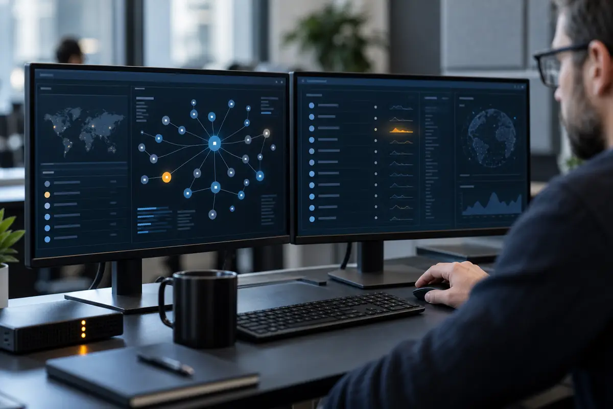 Cyber-monitoring workstation and digital response planning